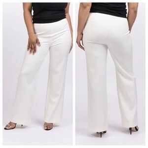 Nic + Zoe White Work It Wide-Leg Trouser Size 8 - 41128